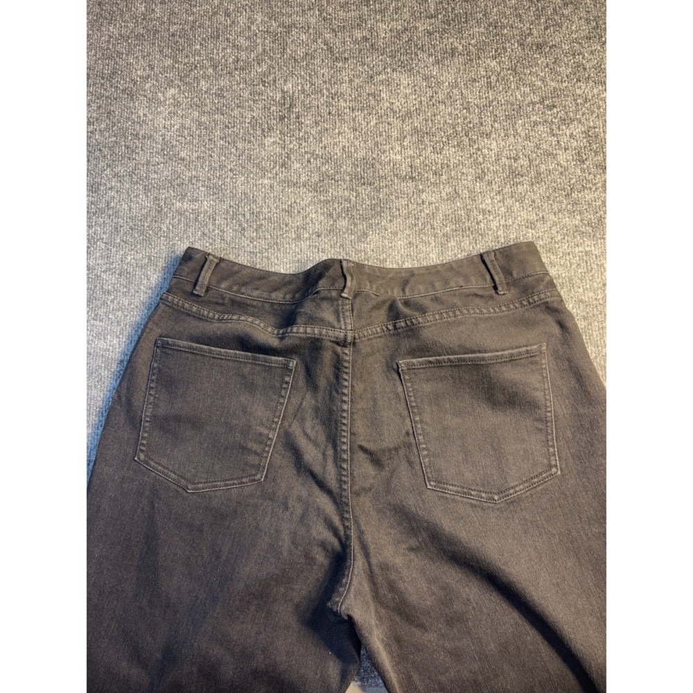 Coldwater Creek Bootcut Jeans Womens 12 Black Denim Stretch Dark Wash Low Waist - Picture 11 of 12